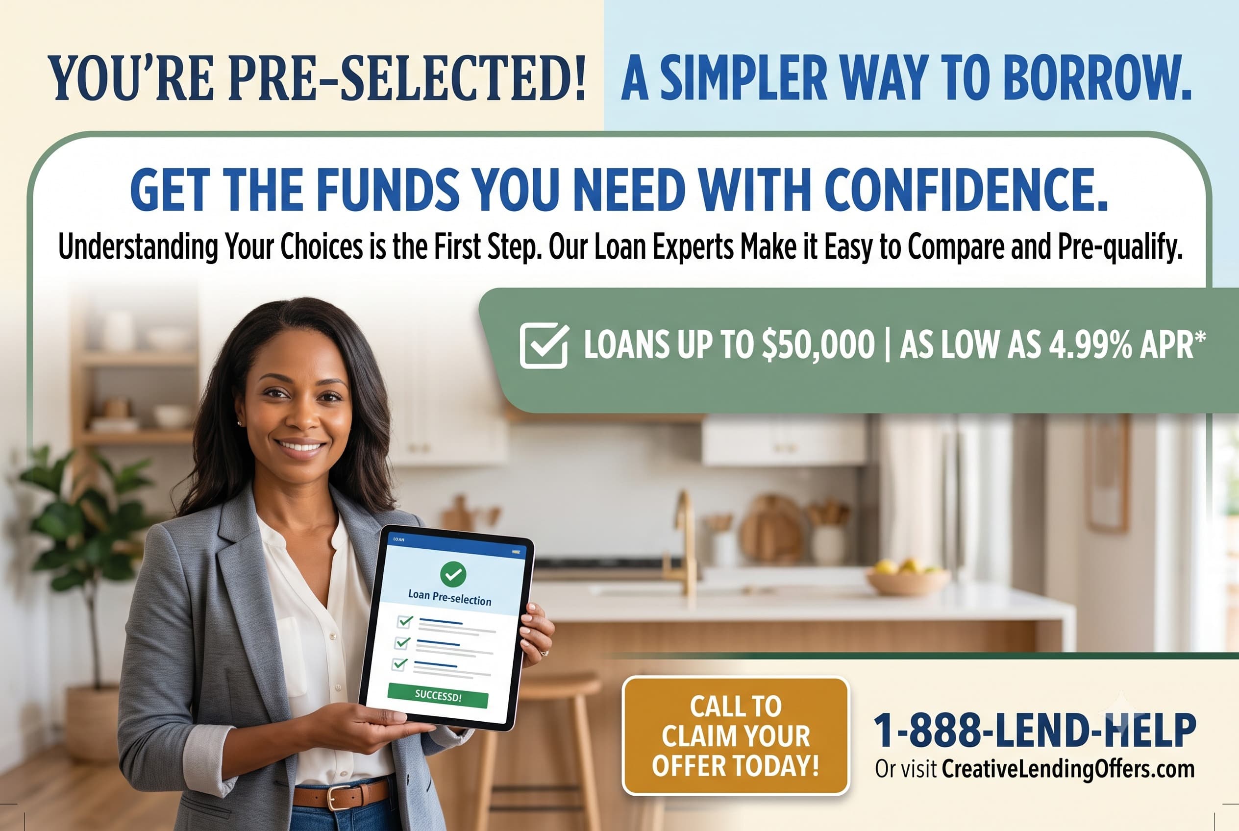 Personal-lending pre-selected offer mailer